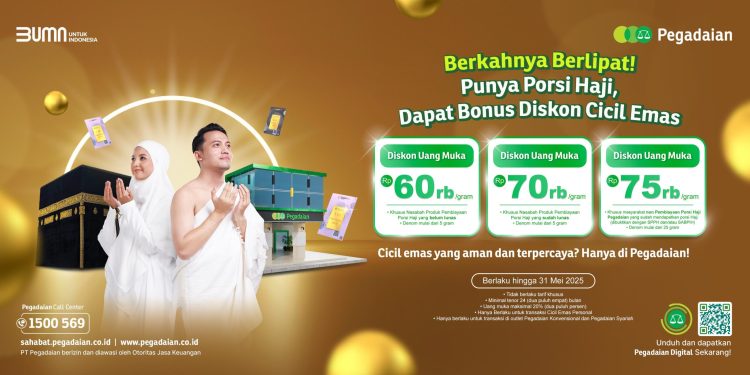 Cicil Emas di Pegadaian Dapat Diskon DP, Simak Caranya di Sini
